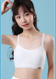ジュニアブラジャー ハーフトップブラ スポブラ ジュニア 女の子 カップ付き ブラジャー 単品 スポーツブラジャー ノンワイヤーブラジャー インナー 下着 シンプル 無地 単色