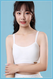 ジュニアブラジャー ハーフトップブラ スポブラ ジュニア 女の子 カップ付き ブラジャー 単品 スポーツブラジャー ノンワイヤーブラジャー インナー 下着 シンプル 無地 単色