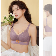ノンワイヤーブラ レディース ブラジャー リボン 花柄 フラワー レース かわいい おしゃれ キュート フェミニン 女性 大人女子 婦人 下着 インナー