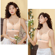 ノンワイヤーブラ レディース ブラジャー リボン 花柄 フラワー レース かわいい おしゃれ キュート フェミニン 女性 大人女子 婦人 下着 インナー
