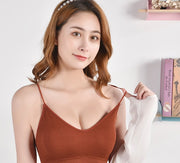 ノンワイヤーブラ ブラジャー レディース 女性 インナー 下着 キャミソールブラ スポーツブラ カップ付き ブラトップ 無地 シンプル メッシュ ラフ ハーフトップブラ 運動 ヨガ ジム フィットネス 白 黒 茶