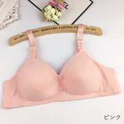 ブラジャー フルカップブラ レディース 女性 インナー 下着 ノンワイヤー 幅広 3段ホック 背中開き バックオープン 刺繍 無地 ダークグレー ベージュ シンプル 可愛い キュート
