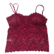 ブラトップ ハーフトップブラ ノンワイヤーブラ 総レース キャミソールブラジャー キャミブラ 下着 女性用 レディース 婦人 花柄レース カップ付き ダブルストラップ リラックス おしゃれ かわいい デイリー 普段使い