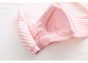 ブラジャー マタニティブラジャー 授乳ブラジャー レディース ノンワイヤー ボーダー フロントホック 前開き 背中ホック 4段ホック 妊婦 女性用 婦人用 レディースブラジャー