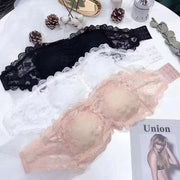 ストラップレスブラ 肩紐なし フルカップブラ ブラジャー チューブトップ レディース 女性 インナー 下着 アンダーウェア ノンワイヤー ノンストラップ レース 背中ホック 三段ホック 総柄 ホワイト ブラック ベージュ 華やか かわいい キュート おしゃれ ブラック 黒 ホワイト 白 見せるインナー