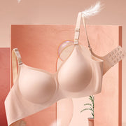 授乳ブラジャー マタニティブラジャー フルカップブラジャー レディース 女性 インナー 下着 アンダーウェア 前開き 3段ホック 幅広 無地 ベージュ ピンク ブラック シンプル かわいい キュート