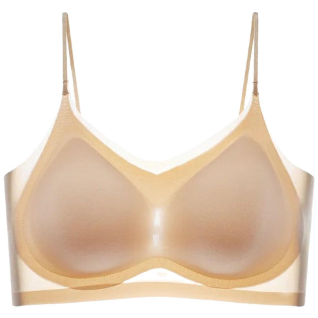 ノンワイヤーブラジャー レディース 大きいサイズ インナー ハーフトップブラ ブラジャー 軽量 薄手 夏 接触冷感 吸汗 速乾 ひびきにくい シームレス 涼しい ムレにくい ベタつきにくい ひんやり 下着 肌着 ナイトブラ 通気性 シンプル