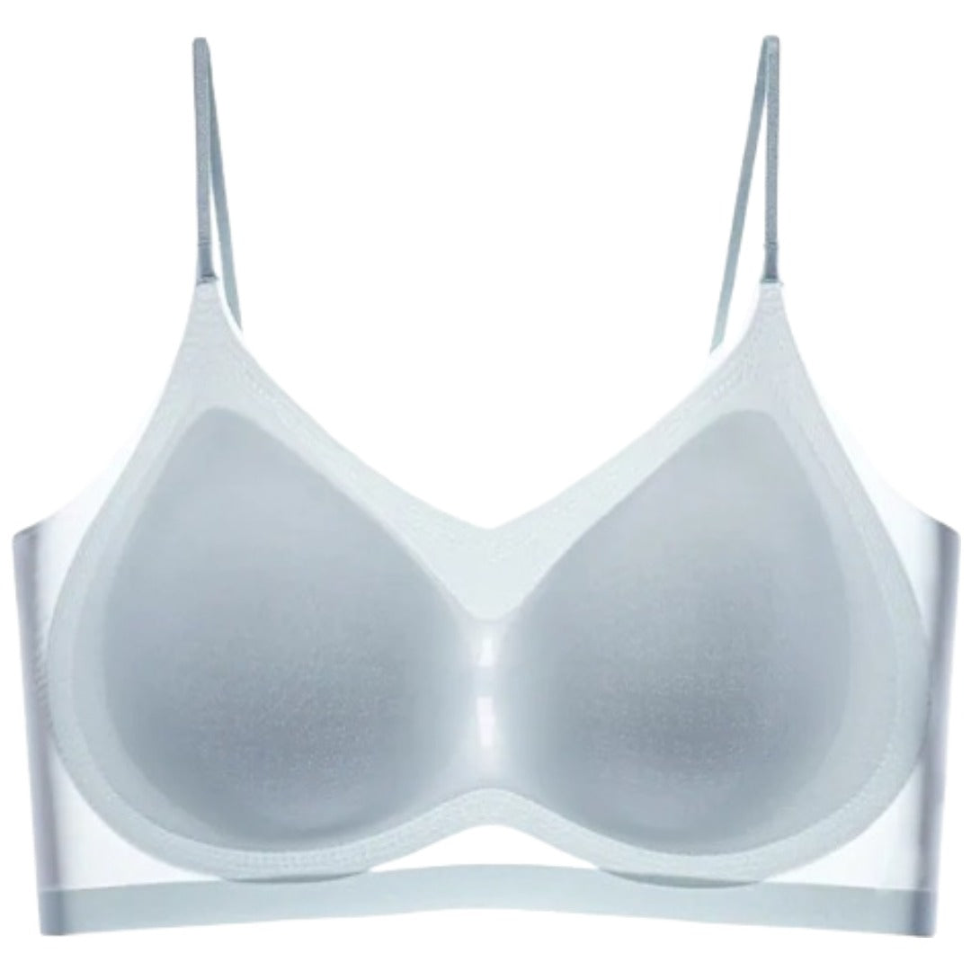 ノンワイヤーブラジャー レディース 大きいサイズ インナー ハーフトップブラ ブラジャー 軽量 薄手 夏 接触冷感 吸汗 速乾 ひびきにくい シームレス 涼しい ムレにくい ベタつきにくい ひんやり 下着 肌着 ナイトブラ 通気性 シンプル