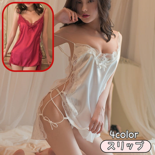 スリップ サイドスリット レディース 女性用 ランジェリー ネグリジェ 商品画像