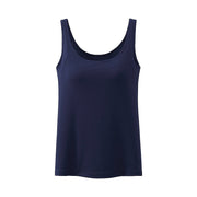 ブラトップ タンクトップ キャミソール レディース 女性 インナー トップス ノースリーブ 丸首 ラウンドネック カップ付き 大きいサイズあり 無地 シンプル カジュアル ラフ 春 夏 S M L XL 2XL
