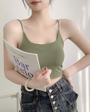 ブラトップ ハーフトップ インナー 下着 レディース 女性用 パッド付き 婦人用 キャミソール 肌着 着回し シンプル 無地