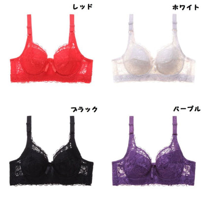 ブラジャー ブラ単品 下着 インナー 4連フォック 総レース 商品画像5