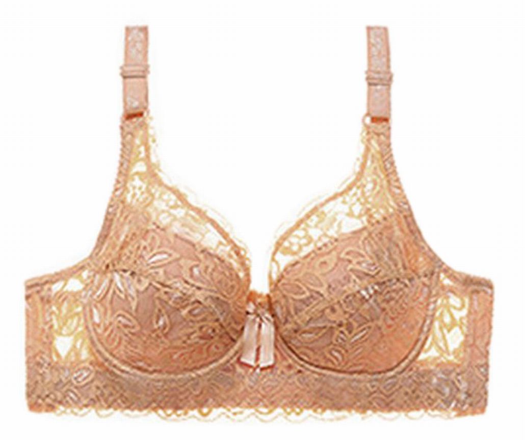 ブラジャー ブラ単品 下着 インナー 4連フォック 総レース ダークベージュ バリエーション画像