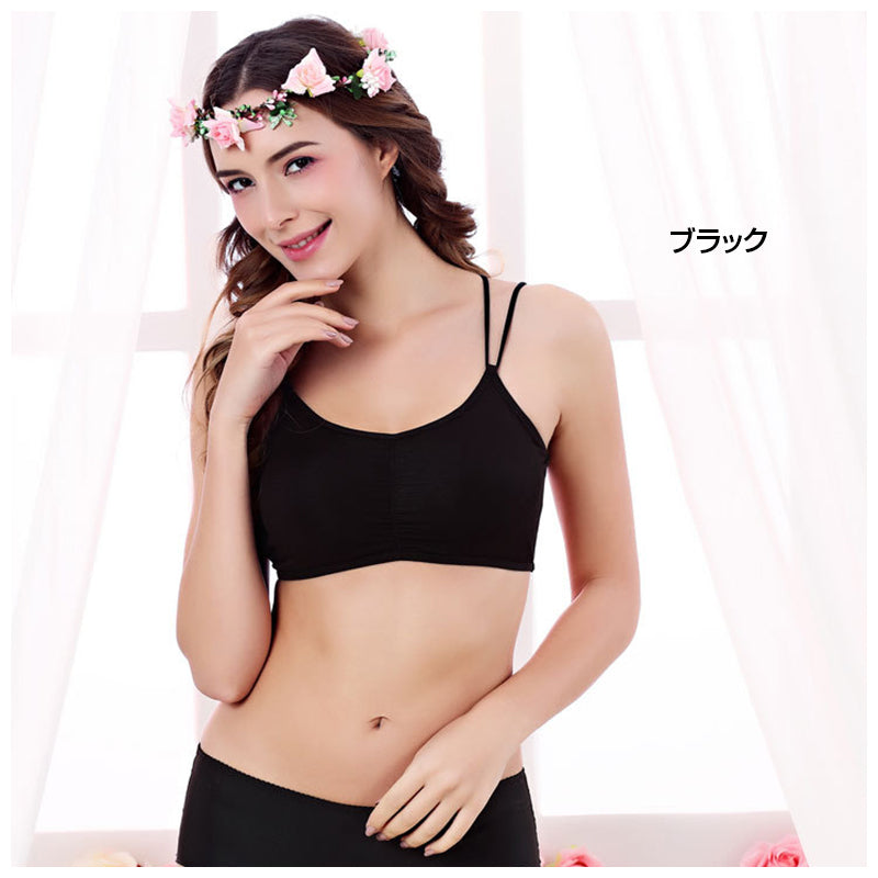 単品 ブラジャー スポーツブラ ブラトップ バッククロスブラ キャミソールブラ 商品画像3