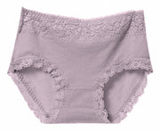 ショーツ パンツ 下着 レディース インナー 深め 深ばき レース 綿混 大きいサイズ スタンダード 響きにくい 履き心地 ゆったり すっぽり