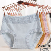 ショーツ パンツ 下着 レディース インナー 深め 深ばき レース 綿混 大きいサイズ スタンダード 響きにくい 履き心地 ゆったり すっぽり