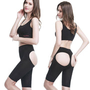 ガードル レディース ロングタイプ スパッツ ５分丈 膝上丈 ヒップアップ ロングガードル 補正下着 レギンス ボトム パンツ インナースパッツ 女性 婦人 ブラック 黒 スリム 穴あきタイプ 引き締め セクシー SEXY パンツ型 お尻 ヒップ 太もも シェイプアップ M L XL