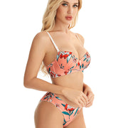 ブラジャー ショーツ 2点セット 3 4 カップ レディース 女性 下着 インナー ランジェリー 3列ホック 花柄 かわいい おしゃれ