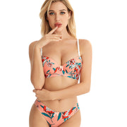 ブラジャー ショーツ 2点セット 3 4 カップ レディース 女性 下着 インナー ランジェリー 3列ホック 花柄 かわいい おしゃれ
