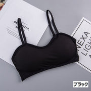 ノンワイヤーブラ ハーフトップブラ ブラジャー 下着 女性用 レディース 婦人 カップ付き スポーツブラ リブ ナイトブラ リブ シンプル 無地 リラックス ヨガ ジム フィットネス おしゃれ かわいい