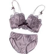 ブラジャー ショーツ 上下セット 1/2カップブラ レディース インナー 女性下着 ノンワイヤー パンツ パンティー ダブルストラップ 総レース リボン 4段ホック 3列ホック ランジェリー 可愛い おしゃれ セクシー 婦人下着 ブラ