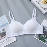 ブラジャー ジュニア 女の子 レディース インナー ノンワイヤー パッド入り 下着 単品 3列 3段ホック シンプル 無地 中学生 高校生