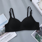 ブラジャー ジュニア 女の子 レディース インナー ノンワイヤー パッド入り 下着 単品 3列 3段ホック シンプル 無地 中学生 高校生