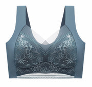 ノンワイヤーブラ ブラジャー バストライトブラ bustightbra レディース インナー 補正下着 3/4カップ レース 小さく見せる 大きいサイズ ホックなし シームレス 着痩せ 伸縮 伸びる