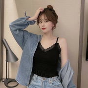 ブラトップ カップ付きインナー レディース 女性 婦人服 ノンワイヤー キャミソール シャーリング フリル レース インナー かわいい おしゃれ