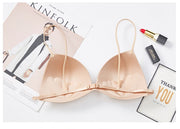 三角ブラ ブラジャー 単品 ブラ レディース 女性 インナー 下着 ノンワイヤーブラ カップ付き シームレス 3段階ホック ランジェリー シンプル セクシー 単色 紐 おしゃれ かわいい 薄手 普段着 お出かけ 黒 ベージュ
