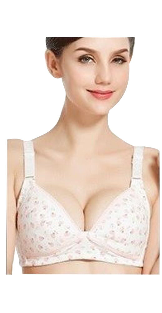 マタニティ―ブラ 授乳ブラ 3/4カップブラ ブラジャー レディース 妊婦 母 ママ インナー 下着 妊婦 産後 授乳 シンプル 無地 ベージュ ピンク パープル グリーン ブラウン ブルー グレー ベア ドット ハート リンゴ 蝶々