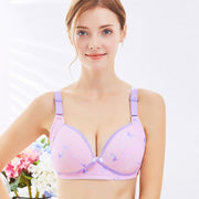 マタニティ―ブラ 授乳ブラ 3/4カップブラ ブラジャー レディース 妊婦 母 ママ インナー 下着 妊婦 産後 授乳 シンプル 無地 ベージュ ピンク パープル グリーン ブラウン ブルー グレー ベア ドット ハート リンゴ 蝶々