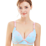 マタニティ―ブラ 授乳ブラ 3/4カップブラ ブラジャー レディース 妊婦 母 ママ インナー 下着 妊婦 産後 授乳 シンプル 無地 ベージュ ピンク パープル グリーン ブラウン ブルー グレー ベア ドット ハート リンゴ 蝶々
