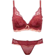 ブラジャー ショーツ 上下セット ノンワイヤーブラ 総レース 下着 女性用 レディース 婦人 3/4カップ スタンダードショーツ 花柄レース リボン 脇高 背中すっきり おしゃれ かわいい