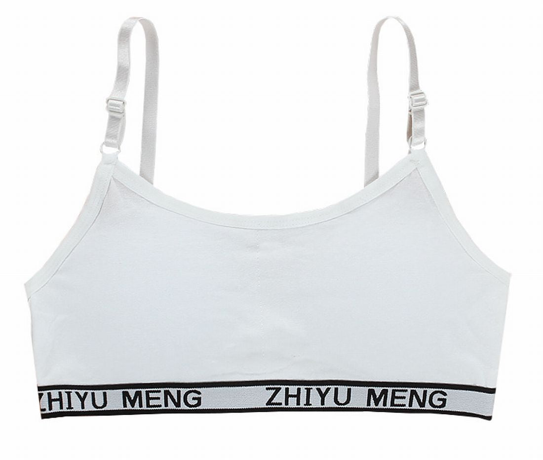 ジュニアブラ キッズブラ ブラジャー ノンワイヤー ハーフトップブラ ファーストブラ スポーツブラ カップ付き 単品 子供用 小学生 高学年 中学生 初ブラ インナー 下着 シンプル カジュアル スポーティー 女の子 女子 こども用 子ども用 英字ロゴ アルファベット