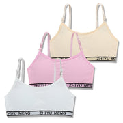 ジュニアブラ キッズブラ ブラジャー ノンワイヤー ハーフトップブラ ファーストブラ スポーツブラ カップ付き 単品 子供用 小学生 高学年 中学生 初ブラ インナー 下着 シンプル カジュアル スポーティー 女の子 女子 こども用 子ども用 英字ロゴ アルファベット