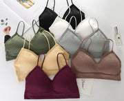 ノンワイヤーブラ ブラジャー レディース 女性 インナー 下着 肌着 パッド付き ホックなし かぶり リブ シンプル カジュアル 可愛い お洒落 普段使い ナイトブラ スポーツブラ 婦人下着