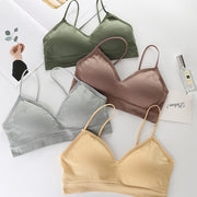 ノンワイヤーブラ ブラジャー レディース 女性 インナー 下着 肌着 パッド付き ホックなし かぶり リブ シンプル カジュアル 可愛い お洒落 普段使い ナイトブラ スポーツブラ 婦人下着