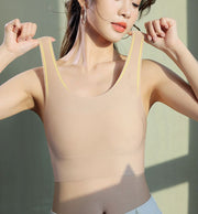 ブラトップ ノンワイヤー レディース 小胸に見せる 胸つぶし ナベシャツ 女性 婦人 トップス ナイトブラ パッド付き シームレス シンプル 通気性 和装 男装 スポーツ 揺れ防止 ナイトウェア