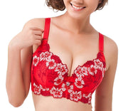 ブラジャー 単品 3/4カップブラ レディース 女性 インナー 下着 肌着 4列ホック フラワー レース セクシー エレガンス おしゃれ かわいい 普段使い デイリー 女性下着 ブラ 婦人用