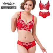 ブラジャー ショーツ 上下 2点セット レディース 女性 3/4カップブラ インナー 下着 肌着 4列ホック フラワー レース セクシー エレガンス おしゃれ かわいい 普段使い デイリー 女性下着 パンツ パンティ ブラ 婦人用
