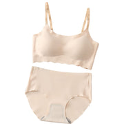 ブラジャー ショーツ 上下 2点セット レディース 女性 下着 シームレス フルカップ ノンワイヤー 脇高 ハイウエスト 無地 シンプル リラックス スポブラ お洒落 おしゃれ 上品 きれいめ パンツ パンティー ブラショーツ 婦人用