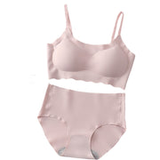 ブラジャー ショーツ 上下 2点セット レディース 女性 下着 シームレス フルカップ ノンワイヤー 脇高 ハイウエスト 無地 シンプル リラックス スポブラ お洒落 おしゃれ 上品 きれいめ パンツ パンティー ブラショーツ 婦人用