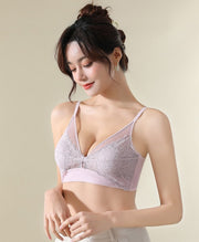 ノンワイヤーブラ フルカップ ハーフトップブラ ブラジャー シースルー 透け感 薄手 下着 女性用 レディース 婦人 カップ付き レース 脇高 ナイトブラ リラックス おしゃれ かわいい