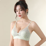 ノンワイヤーブラ フルカップ ハーフトップブラ ブラジャー シースルー 透け感 薄手 下着 女性用 レディース 婦人 カップ付き レース 脇高 ナイトブラ リラックス おしゃれ かわいい