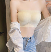 ストラップレスブラ チューブトップブラ ベアトップブラ レディース 女性下着 ブラジャー インナー カップ付き 無地 シンプル 見せブラ おしゃれ かわいい 婦人用