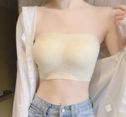 ストラップレスブラ チューブトップブラ ベアトップブラ レディース 女性下着 ブラジャー インナー カップ付き 無地 シンプル 見せブラ おしゃれ かわいい 婦人用