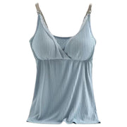 キャミソール マタニティー 授乳 マタニティ 産前 産後 インナー ノンワイヤー ブラキャミ 大きいサイズ レディース  クロスオープン フロントオープン 入院準備 パット付き
