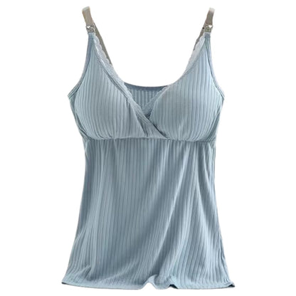 キャミソール マタニティー 授乳 マタニティ 産前 産後 ブルー バリエーション画像