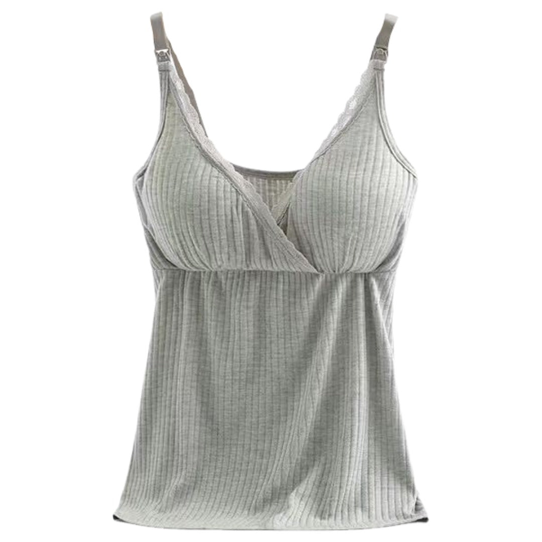 キャミソール マタニティー 授乳 マタニティ 産前 産後 ライトグレー バリエーション画像
